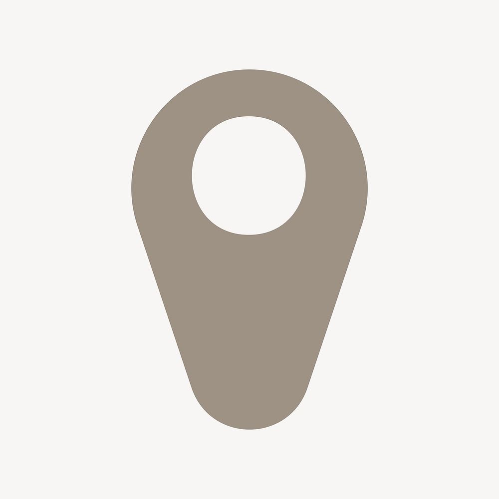 Brown location pin icon, collage Premium Icons rawpixel