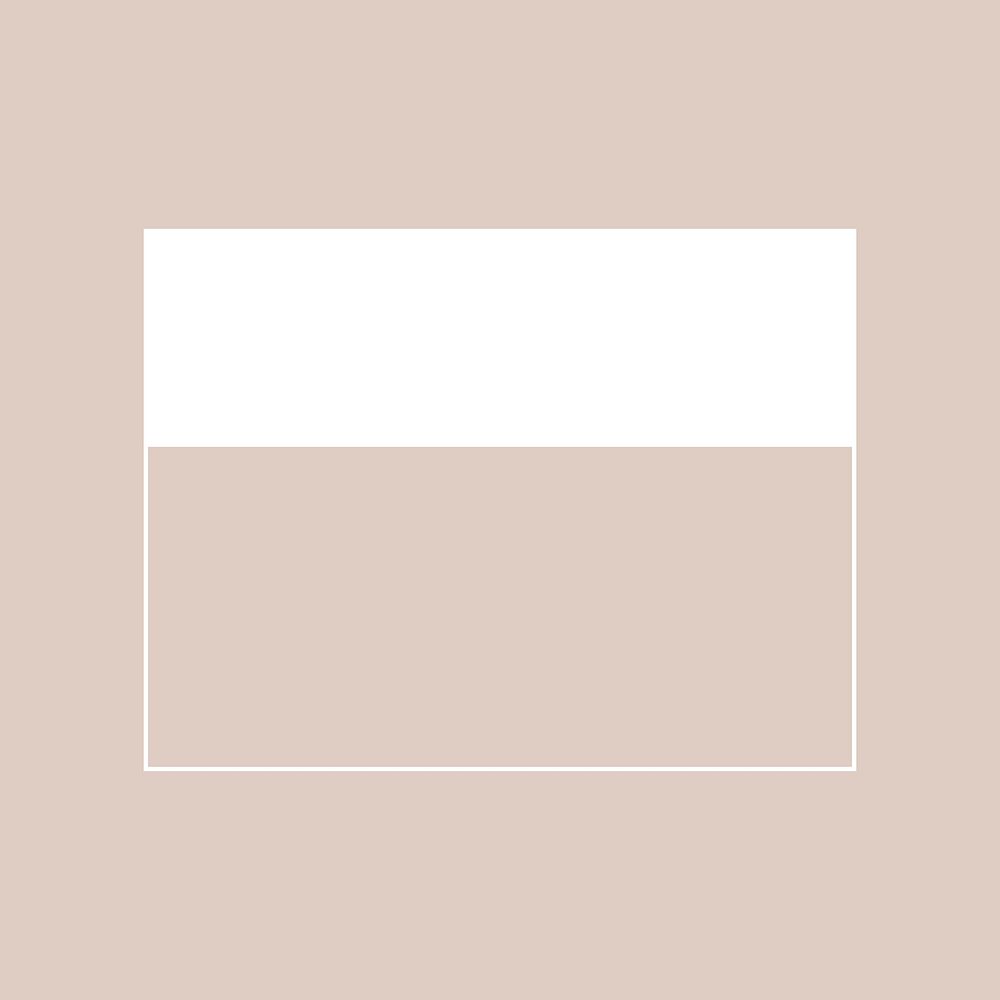 White frame, rectangle banner collage element vector