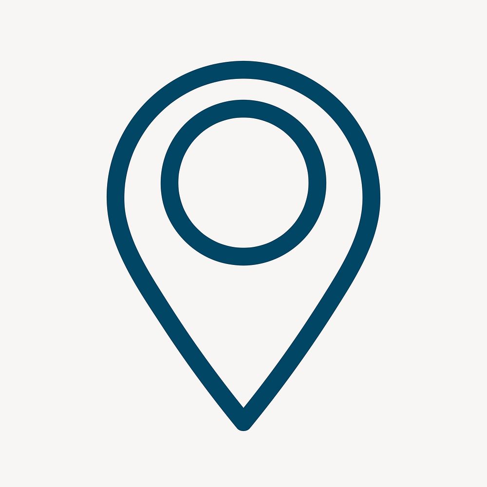 GPS icon, blue design element vector