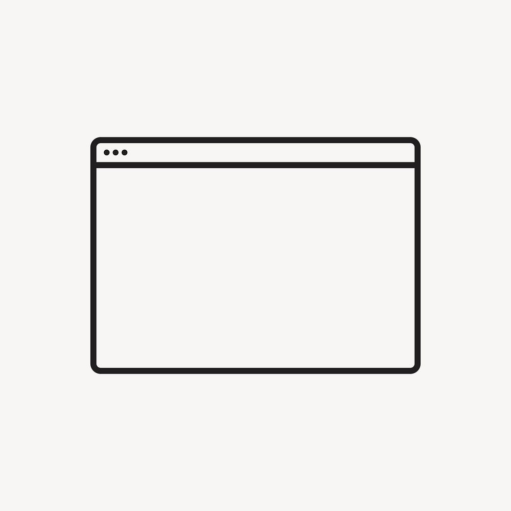 Browser window design element vector