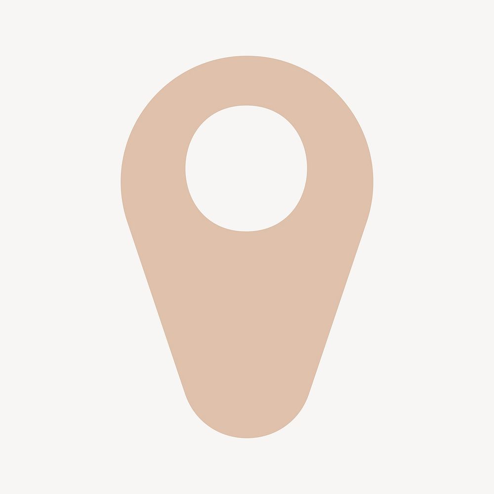 GPS icon, beige design element vector