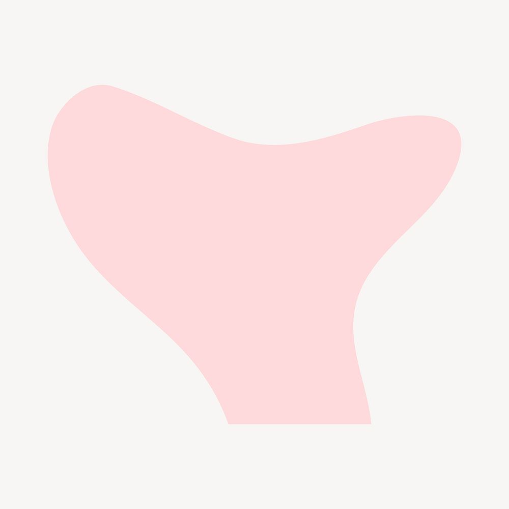 Pink blob shape, aesthetic collage element vector