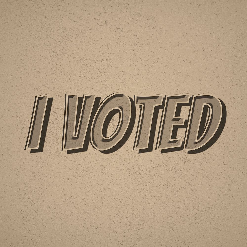 I voted word comic font retro typography