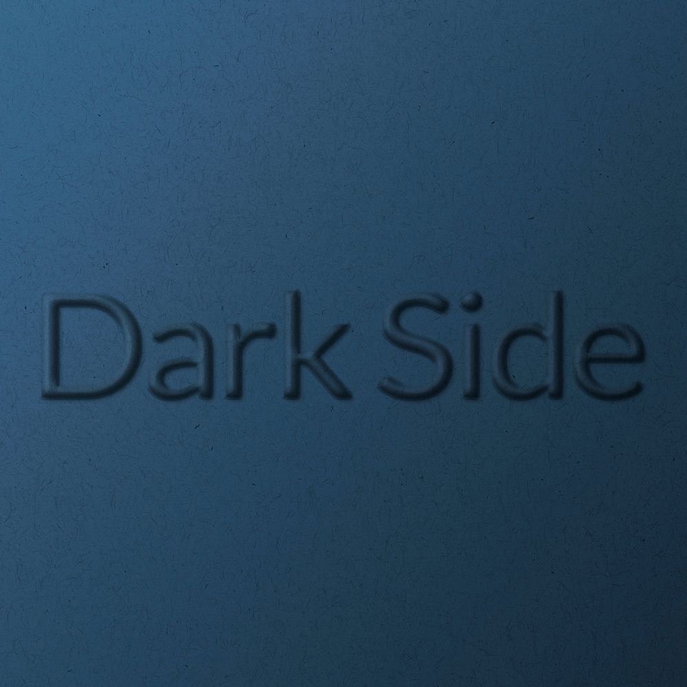 Dark side emboss typography on paper texture