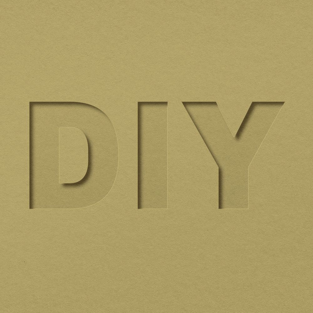 DIY text cut-out font typography