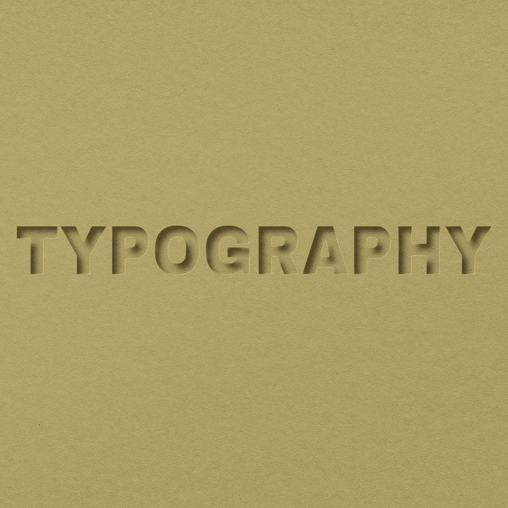 Typography word bold font typography paper texture