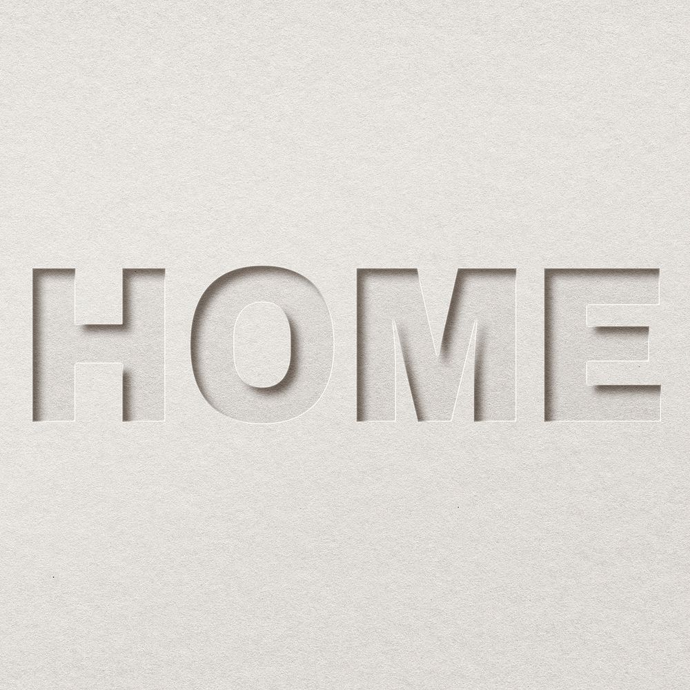 Home paper cut lettering word art