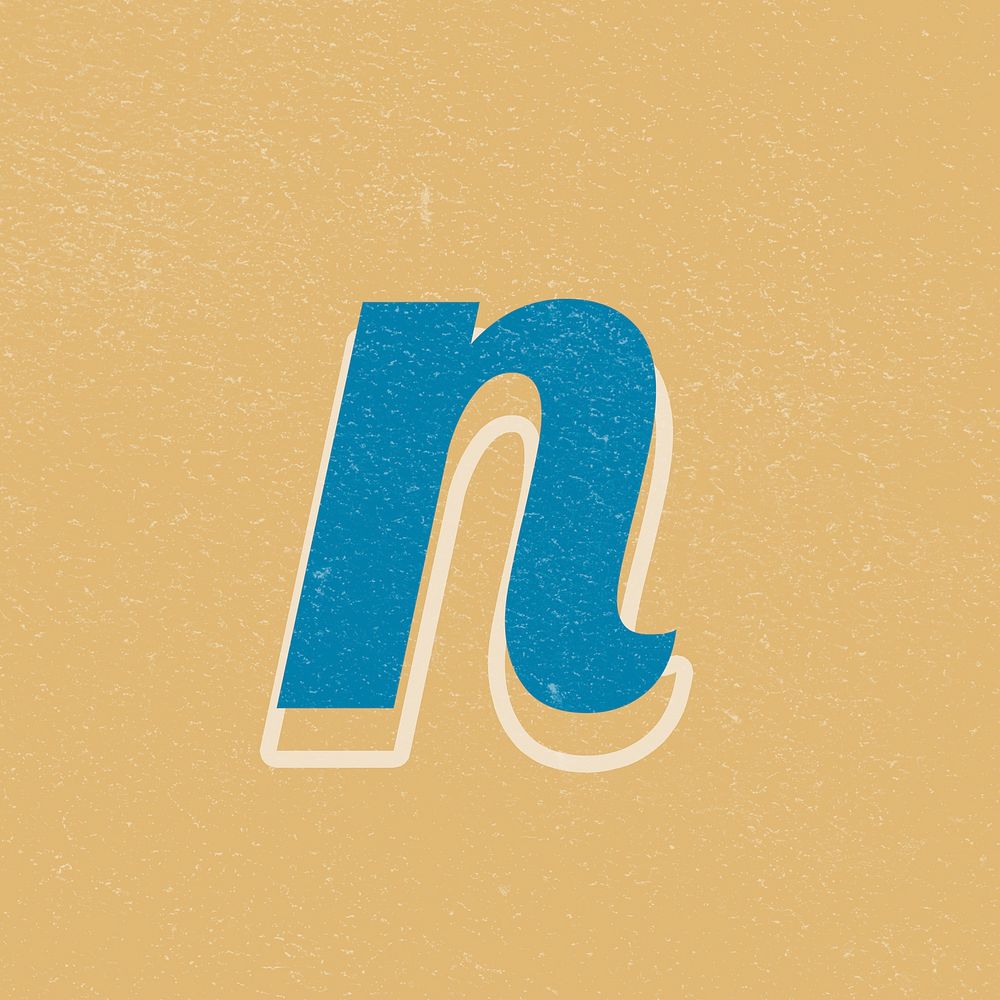 Letter n psd alphabet lettering
