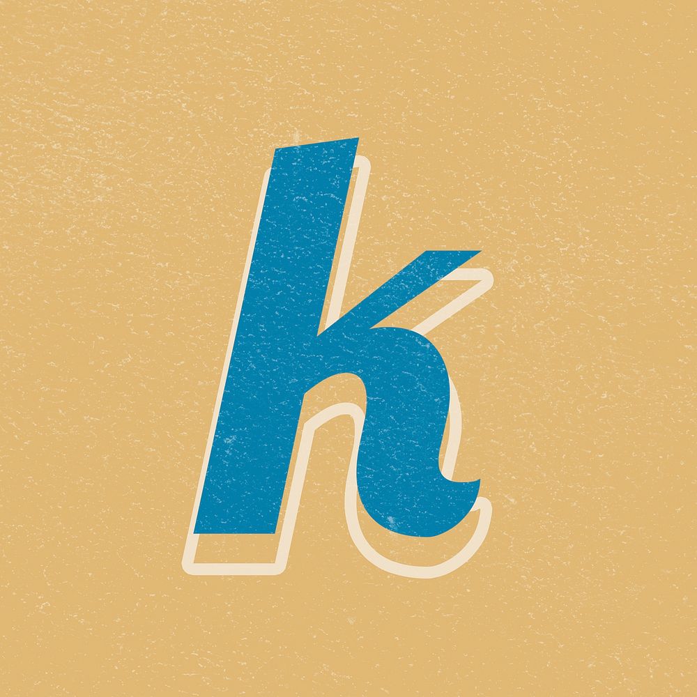Letter k psd alphabet lettering