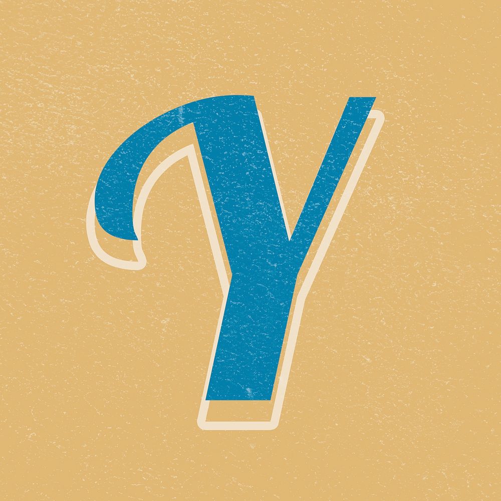 Letter Y psd alphabet lettering
