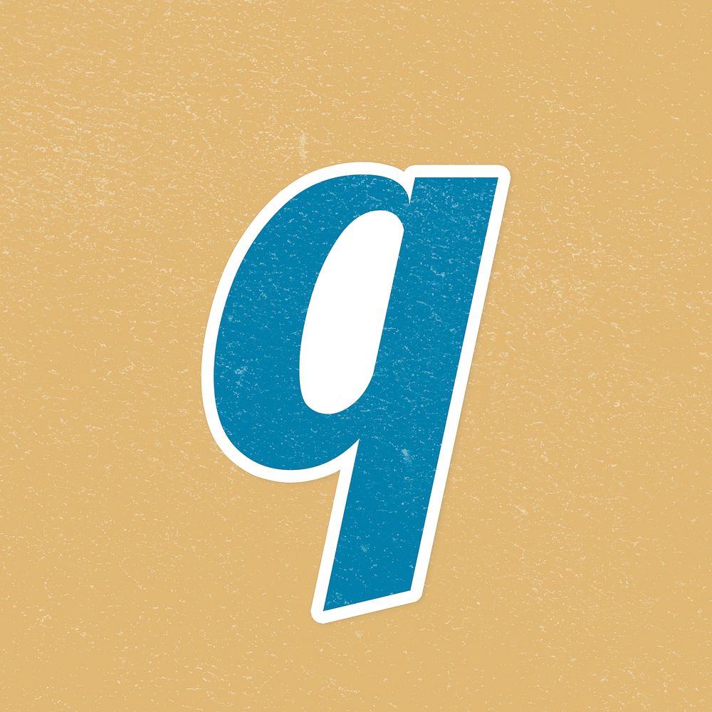Letter q psd bold retro display font lettering