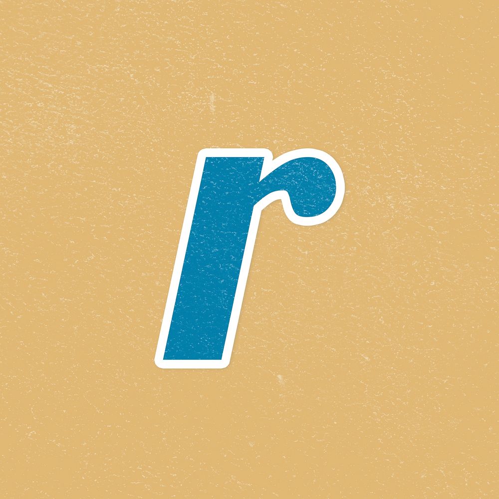 Letter r psd alphabet lettering