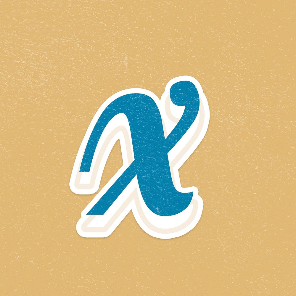 Letter x psd alphabet lettering