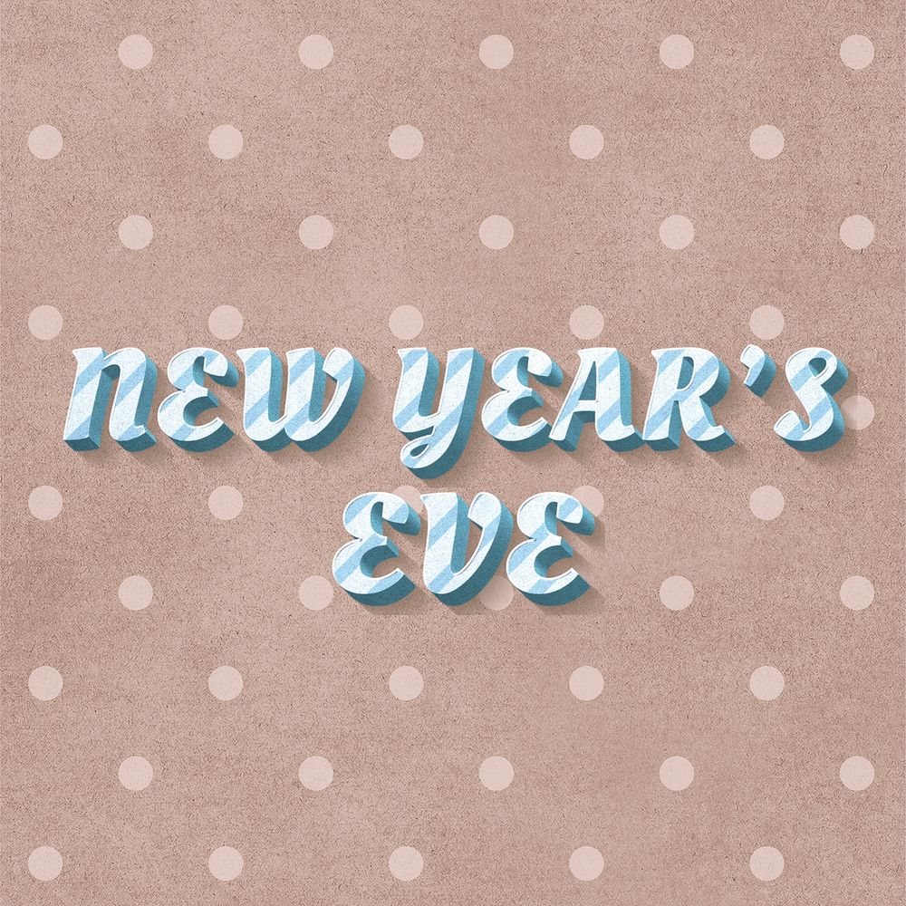 New year's eve text pastel stripe pattern