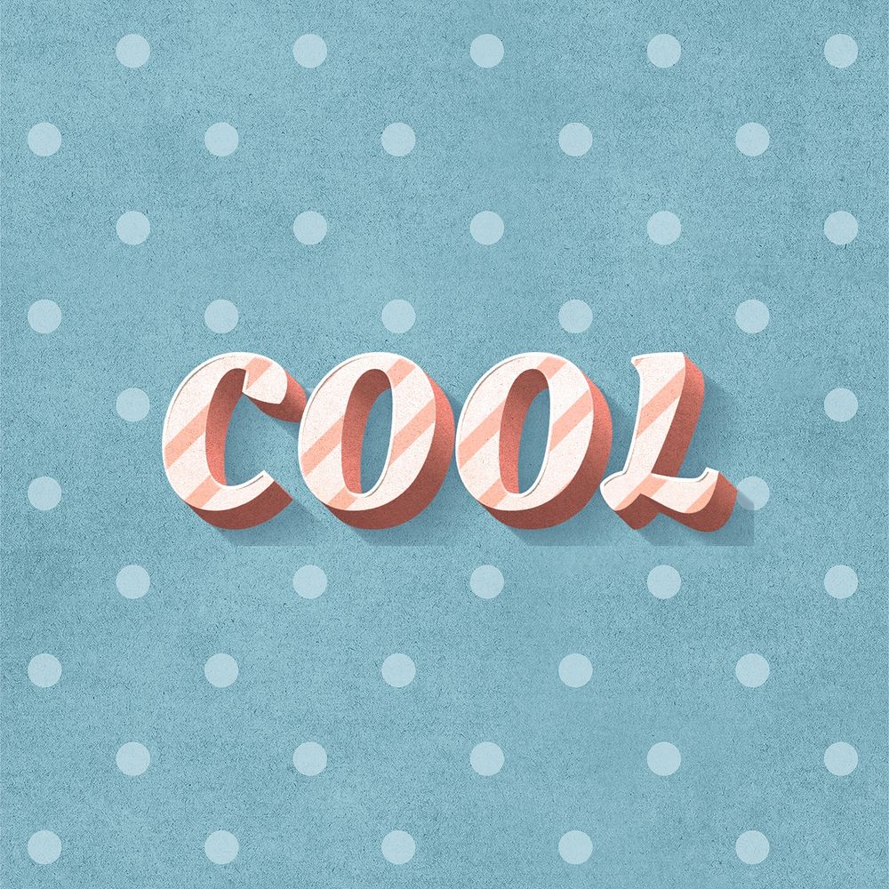 Cool word cute vintage typeface