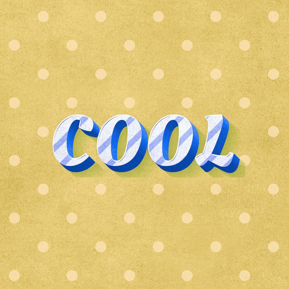 Cool word striped font typography