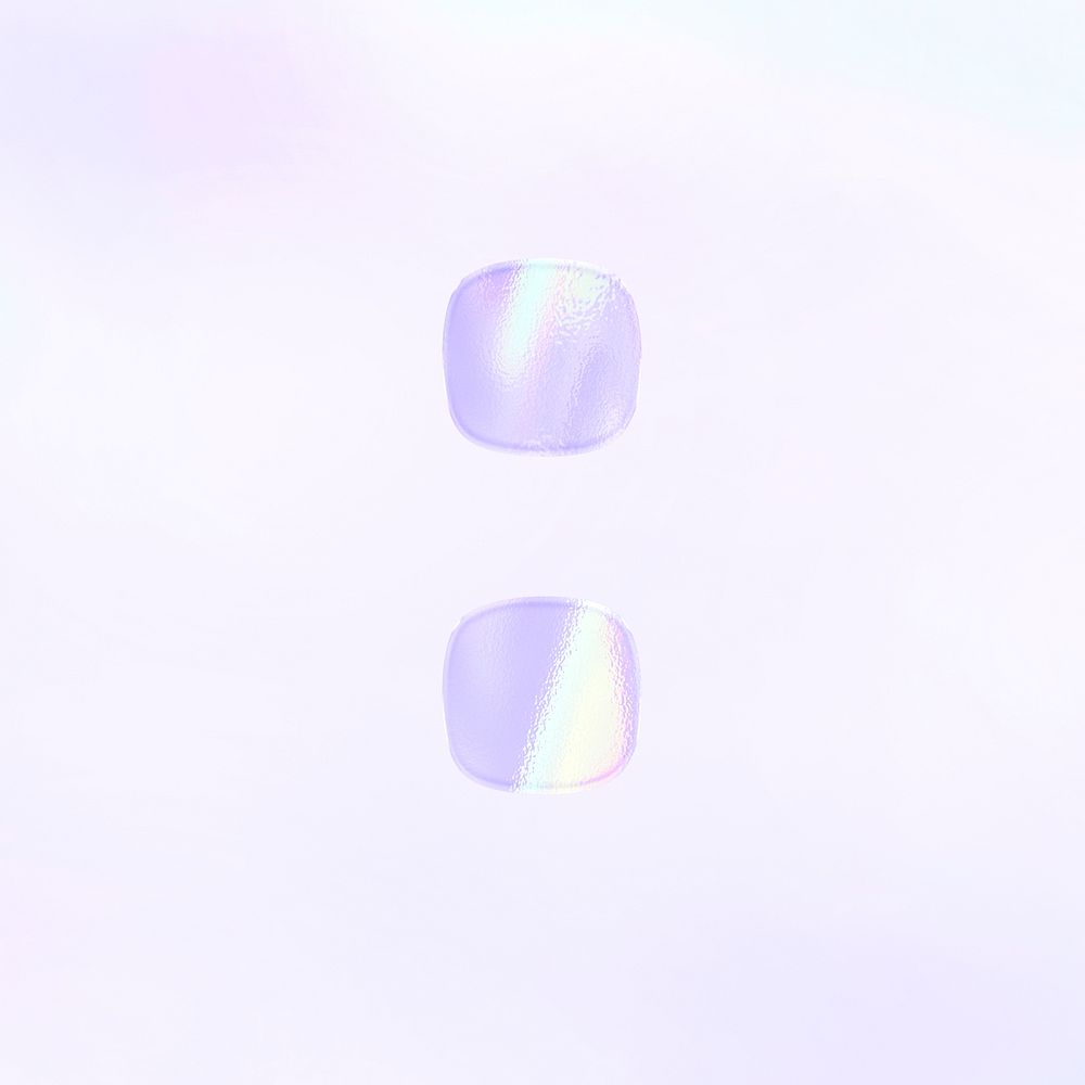 Symbol colon psd purple holographic effect