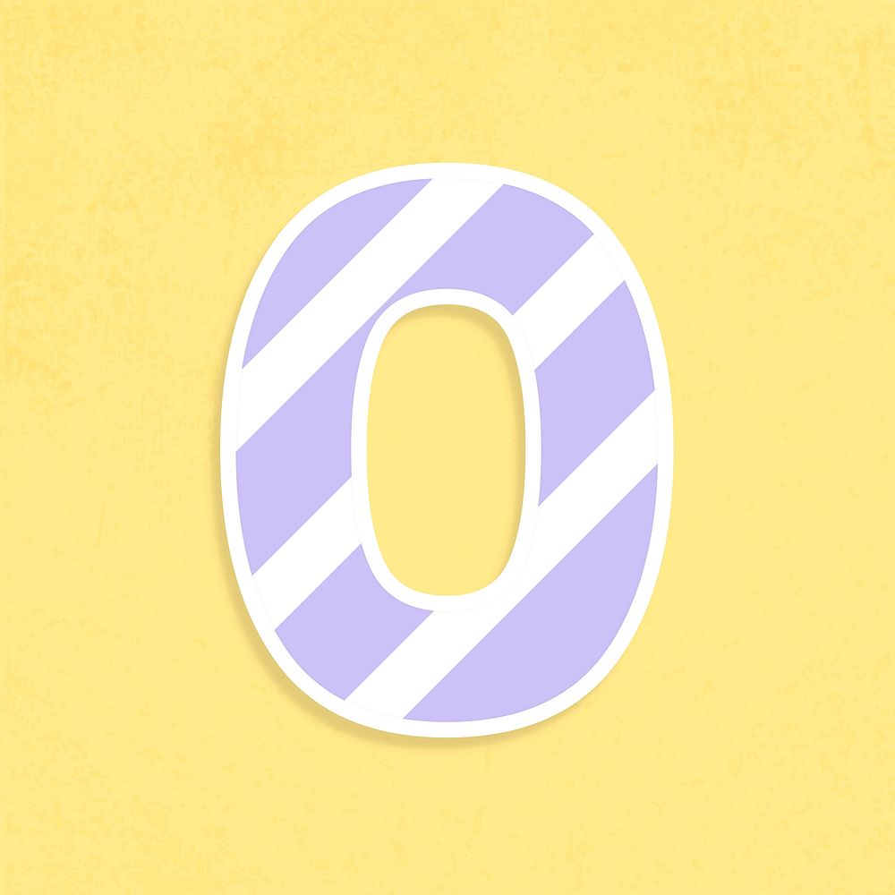 Number 0 font colorful graphic vector