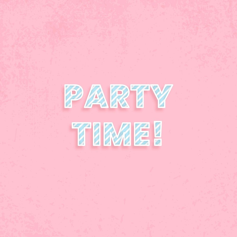 Party time candy letter vector typography font