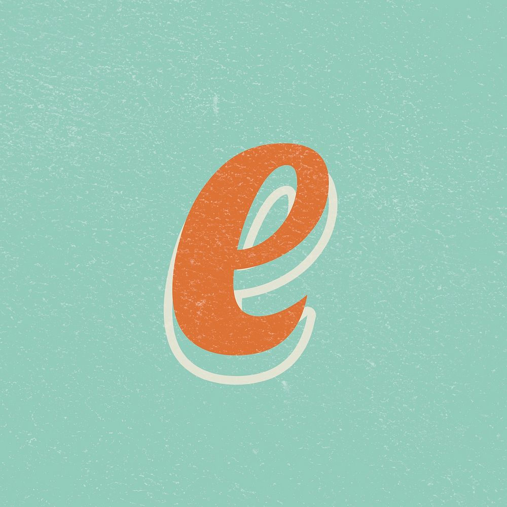 Letter E handwriting font lettering