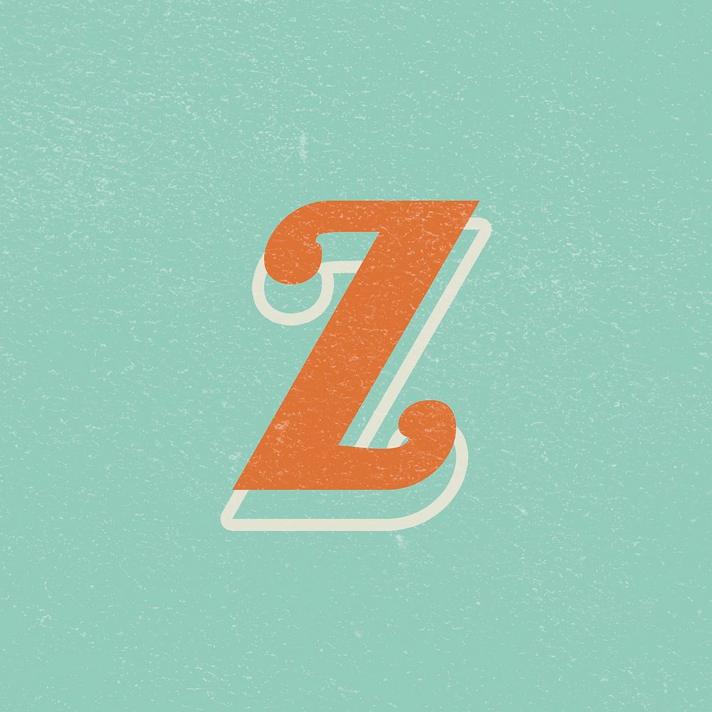Letter Z retro vintage lettering