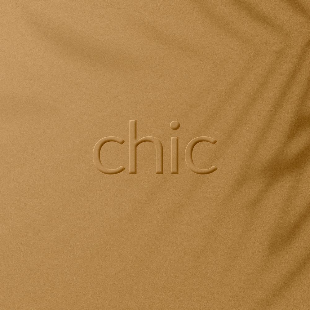 Concrete plant shadow texture chic word embossed typography
