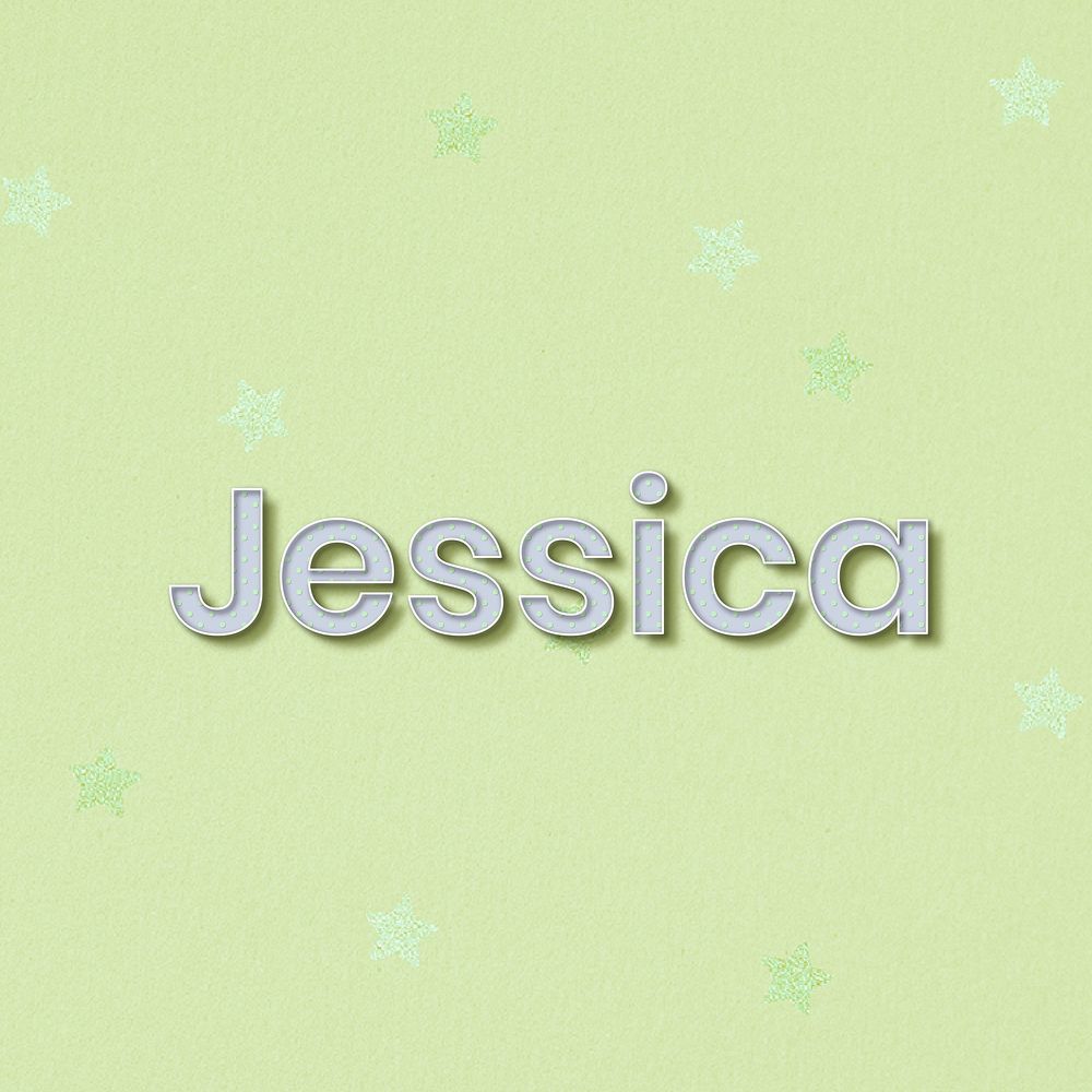 Polka dot Jessica name typography