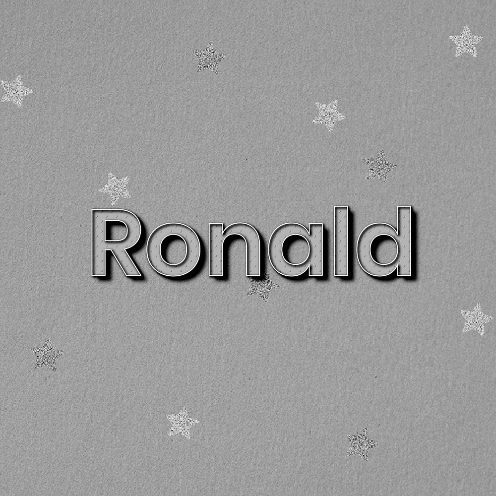 Ronald name polka dot lettering font typography