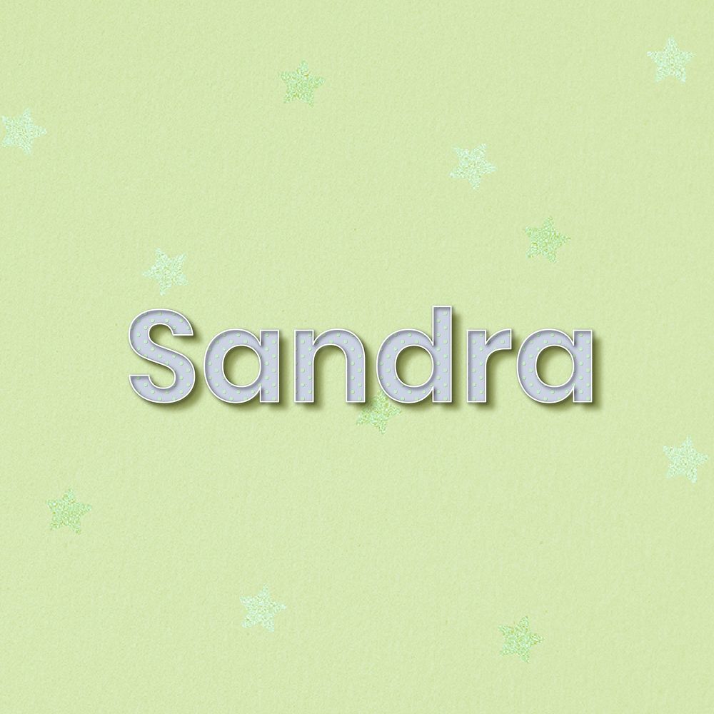 Polka dot Sandra name typography