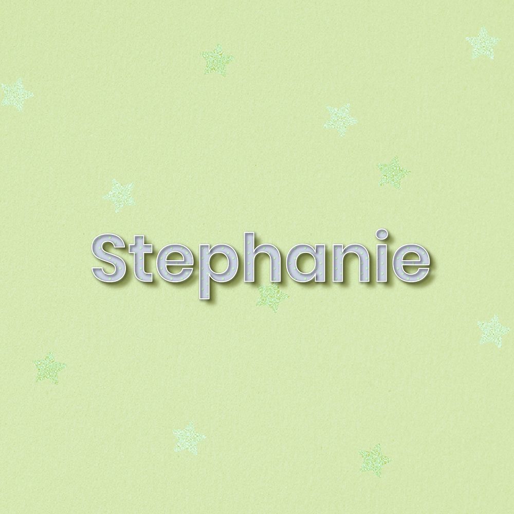 Polka dot Stephanie name typography