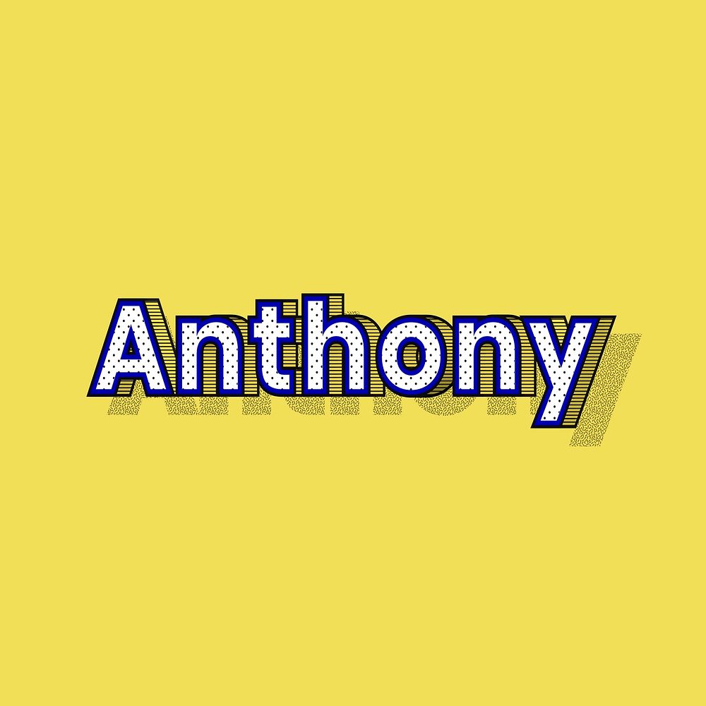 Dotted Anthony male name retro