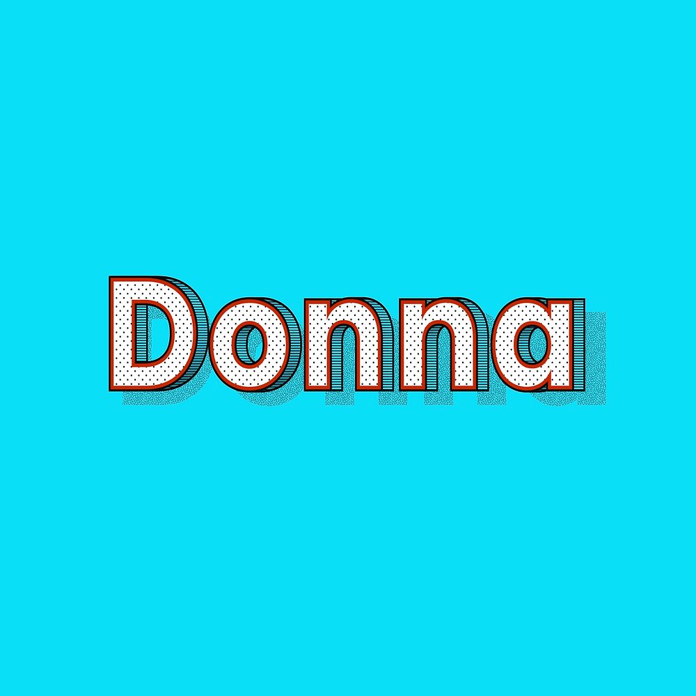 Dotted Donna female name retro