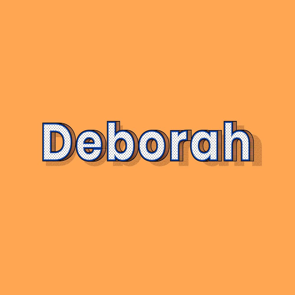 Deborah name retro dotted style design