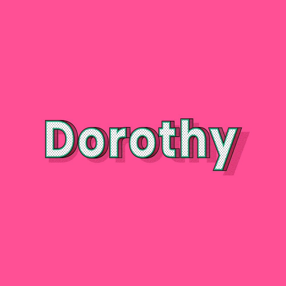 Dorothy female name retro polka dot lettering