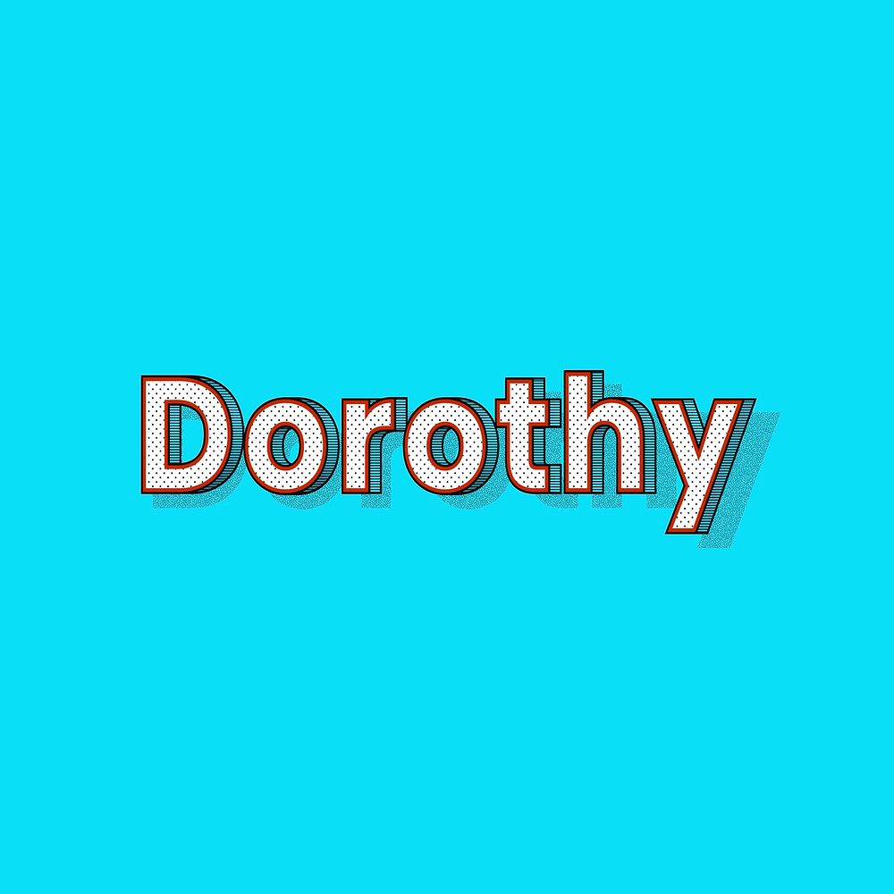 Dotted Dorothy female name retro