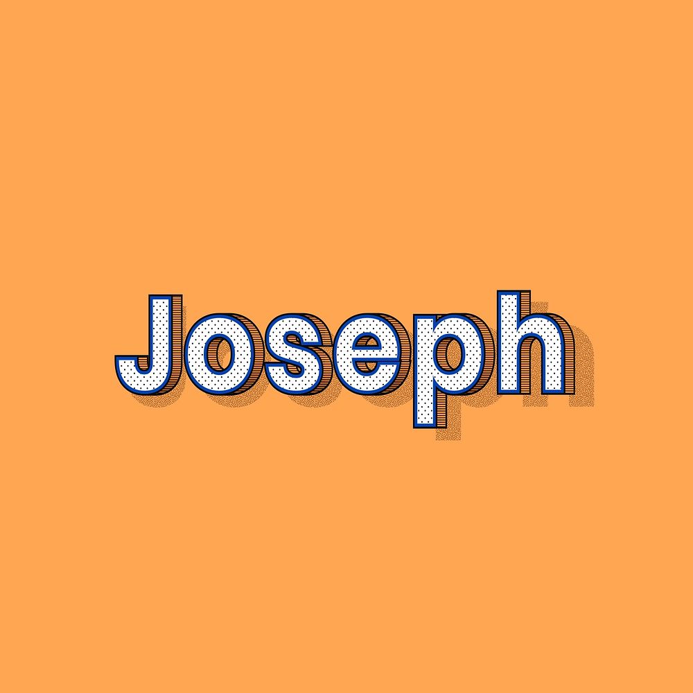 Male name Joseph typography text