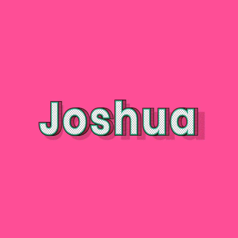 Dotted Joshua male name retro