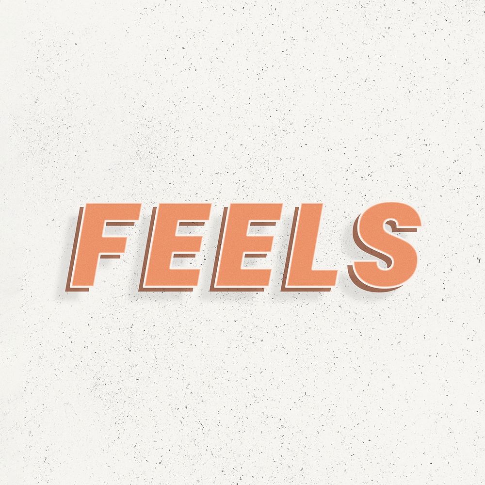 Feels lettering retro bold typography
