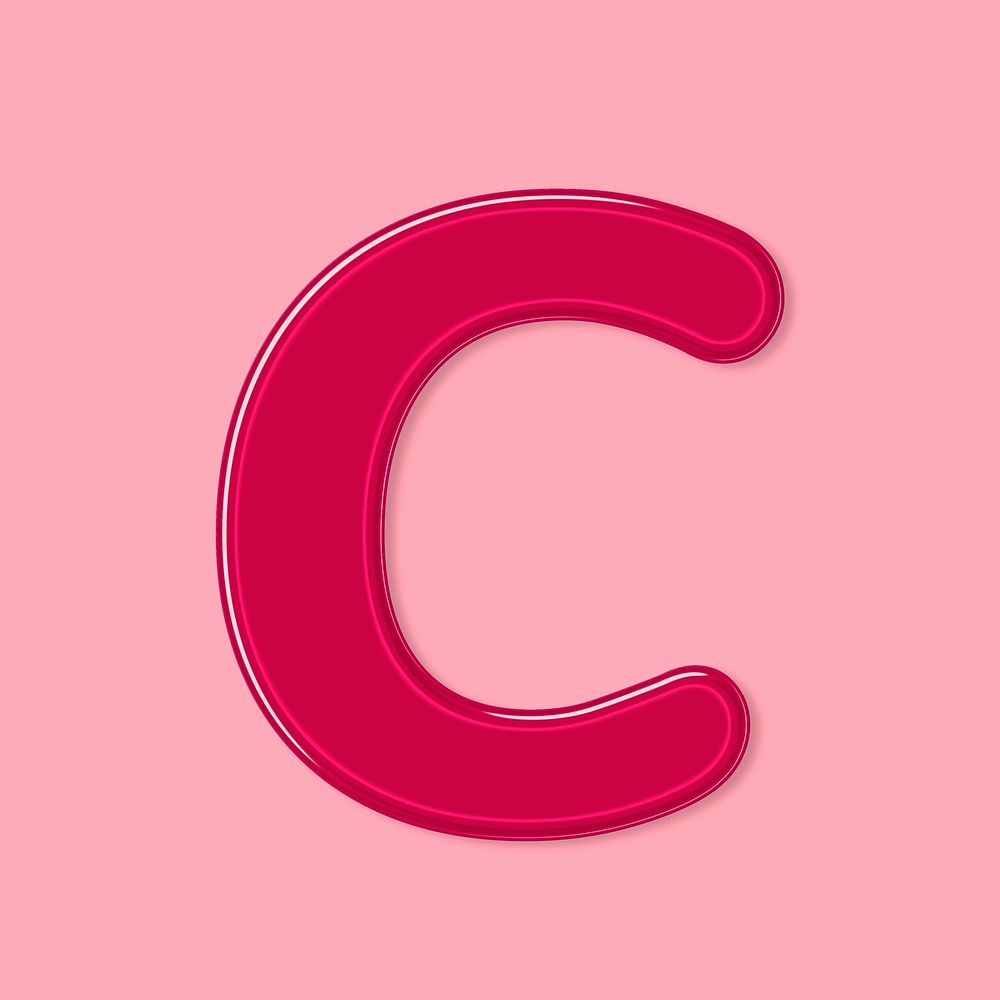 Jelly glossy bold letter C psd font