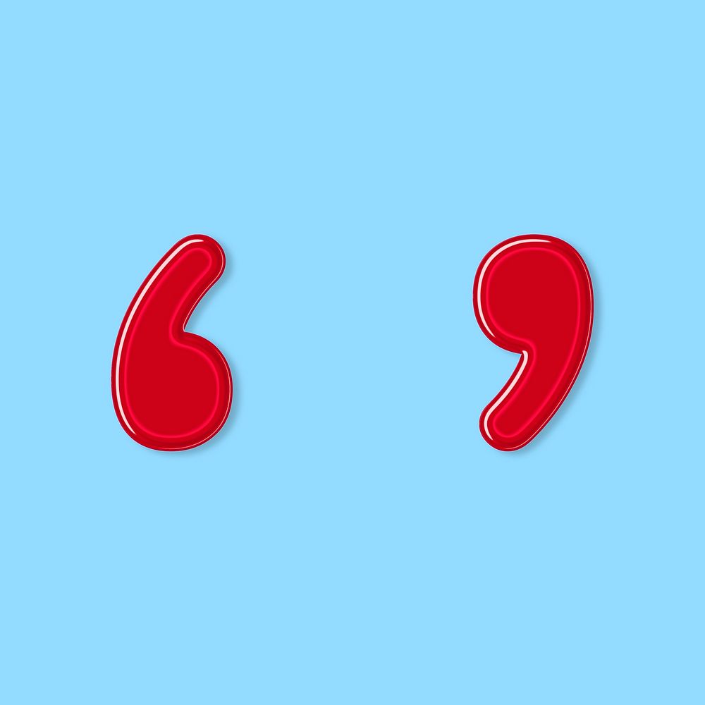 Psd jelly bold embossed single quotation mark sign typography