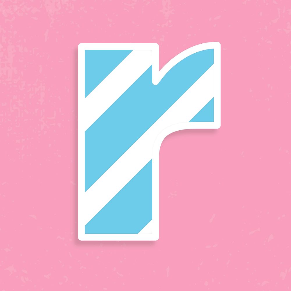 Psd letter r striped font | Premium PSD - rawpixel