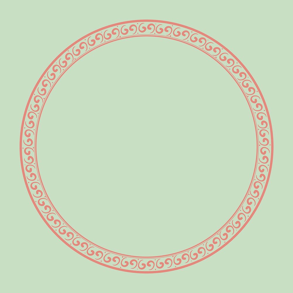 Chinese frame traditional pattern pink circle