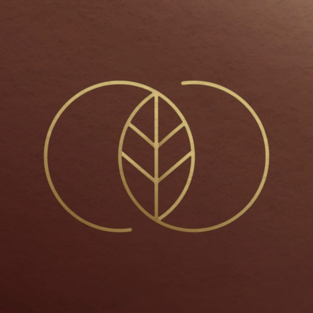 Golden botanical logo for health and wellness