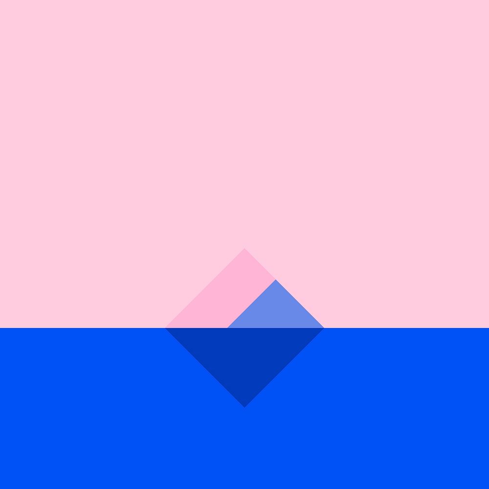 Minimal iceberg background psd in pink and blue