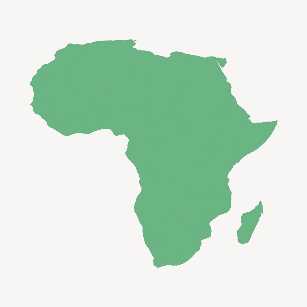 Africa map illustration. Free public domain CC0 image.