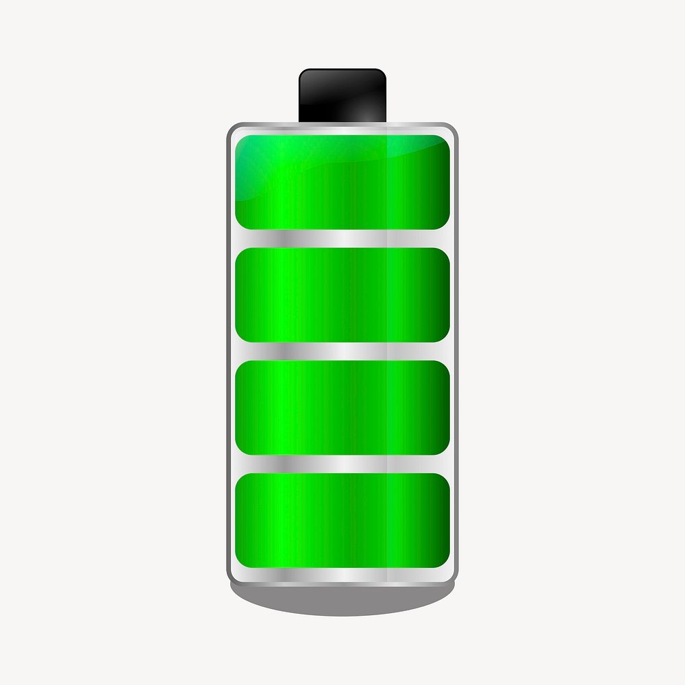 Full battery illustration. Free public domain CC0 image.