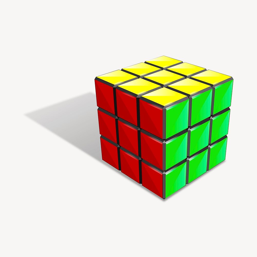 Puzzle cube collage element illustration vector. Free public domain CC0 image.