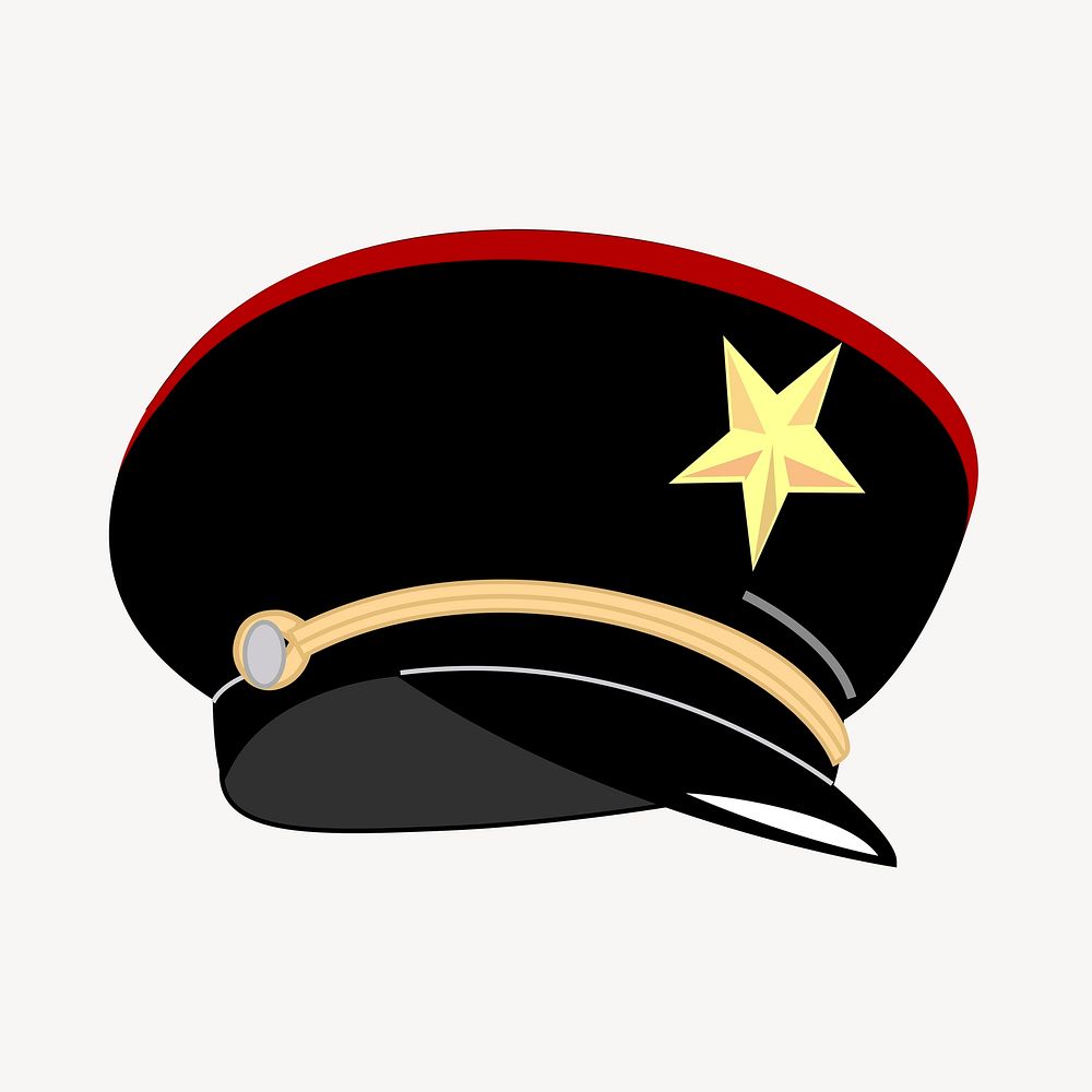 General hat collage element illustration vector. Free public domain CC0 image.