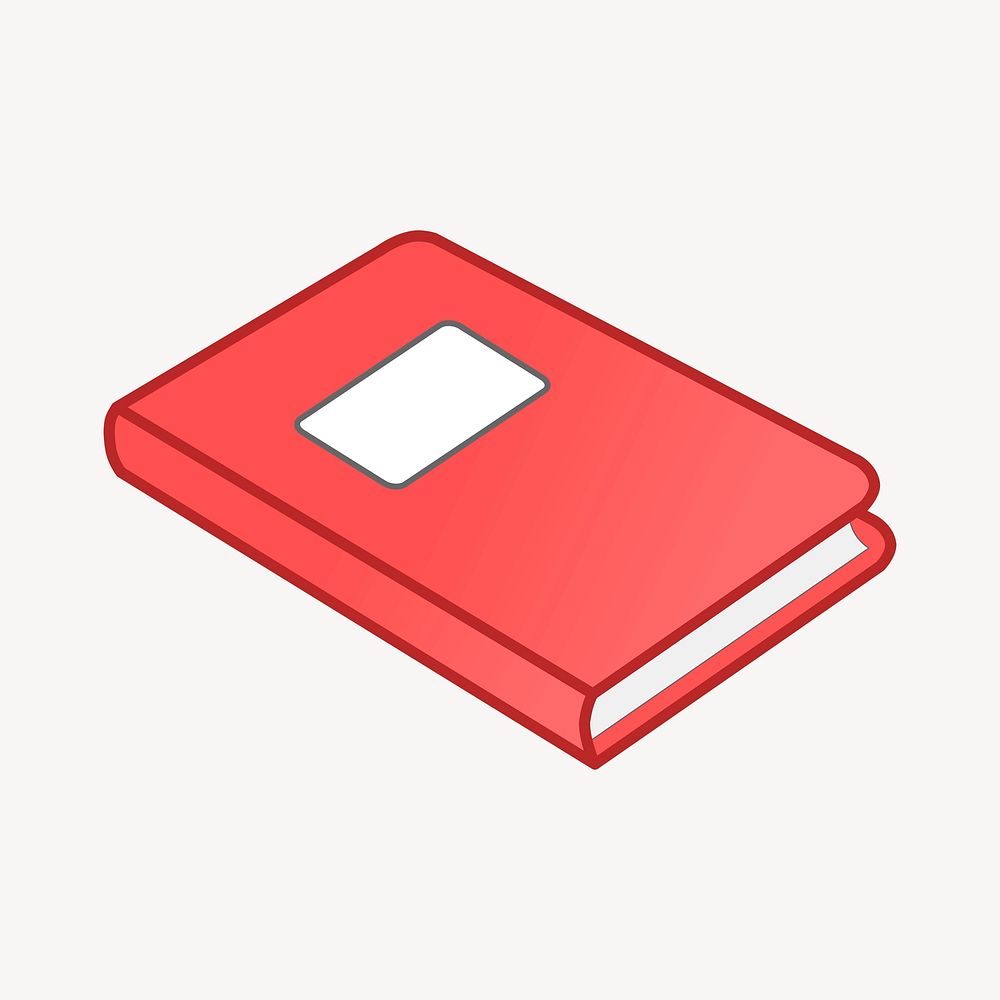 Red book clipart illustration psd. Free public domain CC0 image.