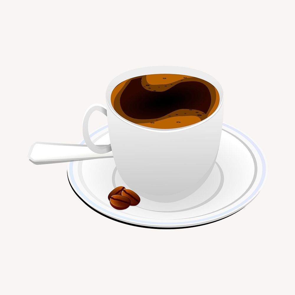 Coffee cup clipart illustration psd. Free public domain CC0 image.
